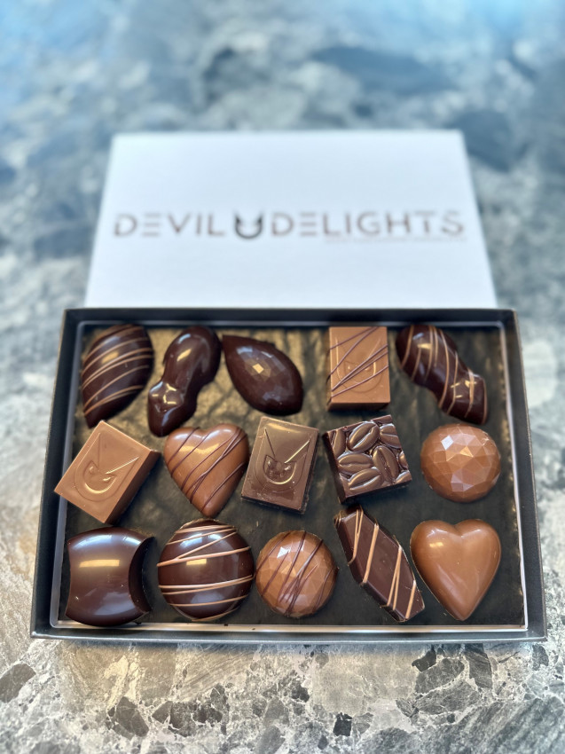 Sleevebox met 15 pralines